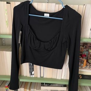 Aritzia Wilfred black long sleeve shirt size small
